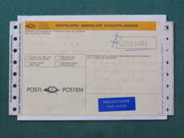 Finland 1994 Registered Cover Helsinki To England - Machine Franking - Cartas & Documentos
