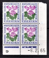 FRANCE 1960 / 1983 - BLOC DE 4 TT / Y.T. N° 102  - COIN DE FEUILLE / DATE / NEUFS** - Postage Due