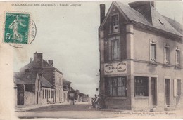 SAINT-AIGNAN-sur-ROË - Rue De Congrier - Horlogerie Deroualle - Animé - Carte Colorisée - Saint Aignan Sur Roe