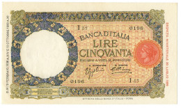 50 LIRE CAPRANESI LUPA CAPITOLINA MARGINE LARGO FASCIO ROMA 12/02/1936 SUP+ - Sonstige