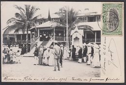 CPA -  Congo Belge,  BOMA, Fetes Du 14 Février 1913 Pavillon Du Gouverneur Général, Carte Photo - Congo Belga - Altri