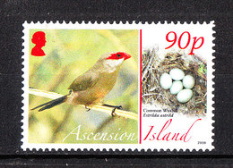 Ascension - 2008. Astrid, Passero Testa Rossa. Astrid, Red Head Sparrow. MNH - Spatzen