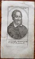 17de Eeuwse Prent Met Afbeelding Van Antoine Perenotte Cardinal De Granuelle - Stampe & Incisioni