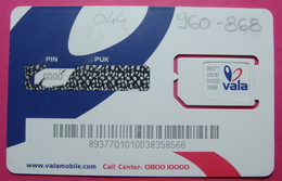Kosovo CHIP Phone Card Number Used With MEDIUM Chip Operator Vala PTK *Butterfly* ...868 - Kosovo