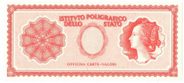 CAMPIONE SPECIMEN TEST ISTITUTO POLIGRAFICO MODELLO ITALIA ROSSO CIRCA 1978 FDS - [ 7] Fautés & Variétés