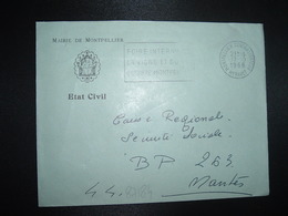 LETTRE MAIRIE OBL.MEC.17-10 1966 MONTPELLIER CENTRALISATEUR HERAULT (34) - Other & Unclassified