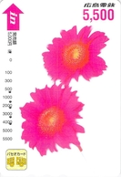 FLEUR - FLOWER - Carte Prépayée Japon - Fleurs