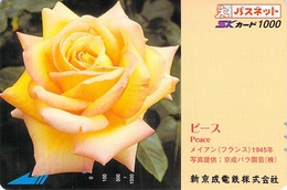 FLEUR - FLOWER - Carte Prépayée Japon - Fleurs