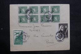 MONACO - Enveloppe Pour Paris En 1951 , Affranchissement Plaisant - L 35212 - Covers & Documents