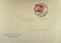 SBZ: Brief (10b) ZWICKAU (Sachs) 1 SoSt. 4.7.50-18 Mit Kopfbildn. BERG- U.  ROBERT-SCHUMANN-STADT -Super Abschlag !! - Storia Postale