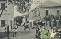 St Thomas D.W.I.  Post Office  Used 1907 To Montsauche Enfants Assistés De La Seine Edit Edw. Fraas 1 Stamp Removed - Vierges (Iles), Amér.