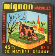 étiquette Fromage Mignon Maroilles 45% Thiérache Cheese Label 14 - Quesos