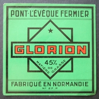 étiquette Fromage Pont L'évêque GLORION Normandie Cheese Label 14 - Quesos