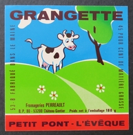 étiquette Fromage Petit Pont L'évêque Grangette Perreault Chateau Gontier Cheese Label 14 - Quesos