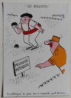 Carte Postale Illustrateur Lassalvy Série Les Boulistes Pelouse Interdite Gendarme Pétanque Humour - Lassalvy