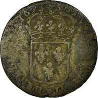 Monnaie, France, Louis XIV, Quinzain, 1693, Toulouse, TB+, Billon, Gadoury:91 - 1643-1715 Lodewijk XIV De Zonnekoning