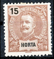 !										■■■■■ds■■ Horta 1897 AF#16* King Carlos Mouchon 15 Réis (x7079) - Horta