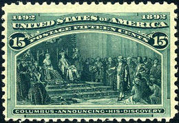 US #238 Mint NEVER HINGED (NH) 15c Columbian Expo From 1893 ... Post Office Fresh - Unused Stamps