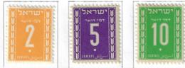 ISRAEL 1949/1952 POSTAGE DUE SCOTT 6-8,12-20  CAT VALUE US $2.40 - Unused Stamps (without Tabs)