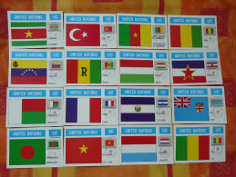 Série De 16 Cartes Maximum Drapeaux 1980 Nations Unies ONU - Maximumkaarten