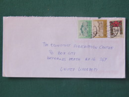 Hungary 2001 Cover To England - Castle - Nummer - Lettres & Documents