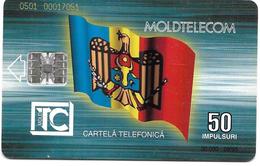 @+ Moldavie - Telecarte à Puce 50U - Puce SC7 - 30 000ex - 09/95 - Ref : MOL-M-05 - Moldavie