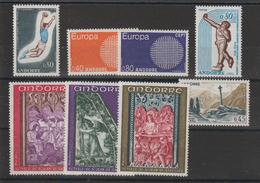 Andorre Français Année Complète 1970 Du 201 Au 208 8 Val. ** MNH - Volledige Jaargang