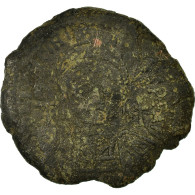 Monnaie, Justinien I, Demi-Follis, An 17 (543-544), Constantinople, TB, Cuivre - Bizantine