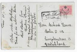 TURQUIE - 1917 - CARTE Avec CENSURE + OBLITERATION VOIVODA-GALATA => BERLIN (ALLEMAGNE) - Lettres & Documents
