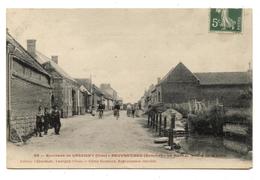 ( 80 ) -Somme.BEUVRAIGNES. La Mare Et La Rue De La Gare.carte Animée                  .E.63 - Beuvraignes