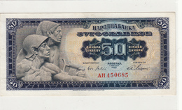 YUGOSLAVIA JUGOSLAVIJA  50  DINARA DINARJEV 1965   BANKNOTE - Yugoslavia