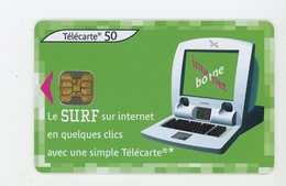 FRANCE -  LE SURF SUR INTERNET 50 U - USAGÉ - 2002