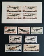 1937 RUSSIA AIRMAIL ,SC C69-75, C75A, MLH, AVIATION EXEBITION - Ongebruikt