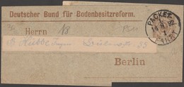 Berlin 1892. Poste Privée, Entier Postal Timbré Sur Commande. ..Bodenbesitzreform, Association Allemande Réforme Agraire - Agriculture