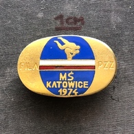 Badge Pin ZN008608 - Wrestling FILA World Championships Poland Katowice 1974 - Ringen