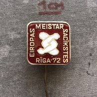 Badge Pin ZN008619 - Wrestling European Championships Soviet Union (USSR SSSR CCCP) Latvia Riga 1972 - Wrestling