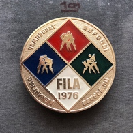 Badge Pin ZN008622 - Wrestling FILA European Championships Soviet Union USSR CCCP Russia Leningrad Sankt-Peterburg 1976 - Wrestling