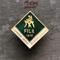 Badge Pin ZN008625 - Wrestling FILA European Championships Soviet Union USSR CCCP Russia Leningrad Sankt-Peterburg 1976 - Ringen