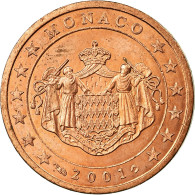 Monaco, 2 Euro Cent, 2001, SUP, Copper Plated Steel, KM:168 - Mónaco