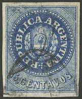 ARGENTINA: GJ.9A, 15c. INDIGO Blue, Beautiful Example In Notable Color, VF Quality, Very Scarce! - Ungebraucht