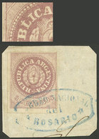 ARGENTINA: GJ.10b, With Variety "Dot Above The L", On Fragment Used In Rosario, VF Quality!" - Nuovi