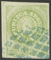 ARGENTINA: GJ.13, 10c. Without Accent, Splendid Example With Margins So Wide That They Show Almost Completely The 4 Guid - Nuevos