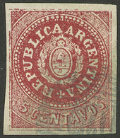 ARGENTINA: GJ.15a, 5c. Narrow C, With Variety "Top Frame Line Omitted", Superb!" - Nuovi