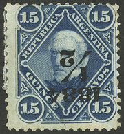 ARGENTINA: GJ.73b, With INVERTED OVERPRINT Variety, Mint Without Gum, VF Quality! - Briefe U. Dokumente