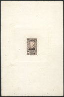 ARGENTINA: GJ.118, 20P. Guillermo Brown, Die Proof In Dark Dun, Printed Directly On Card, Excellent Quality, Rare! - Covers & Documents