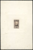 ARGENTINA: GJ.118, 20P. Guillermo Brown, Die Proof In Dark Dun, Printed Directly On Card, Excellent Quality, Rare! - Lettres & Documents