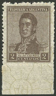 ARGENTINA: GJ.560a, 1923 2c. Chestnut Perf 13½, With INVERTED Watermark Printed On Front, Very Rare, Few Known Examples  - Lettres & Documents