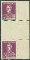 ARGENTINA: GJ.594EHB, Pair With White Horizontal GUTTER, Mint With Tiny Hinge Mark (it Looks MNH), Excellent Quality! - Cartas & Documentos