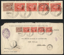 ARGENTINA: RARE MIXED POSTAGE: Registered Cover Posted On 31/JA/1939, Franked With 45c. Combining One 5c. Moreno With 'M - Officials