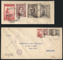 ARGENTINA: RARE MIXED POSTAGE: Registered Cover Posted On 26/OC/1940, Franked With 40c. Combining One 2c. Urquiza With ' - Oficiales